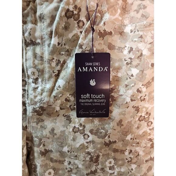 NWT Gloria Vanderbilt Amanda Swan Series Slimming Jeans classic Rise 18 Short - Picture 5 of 7